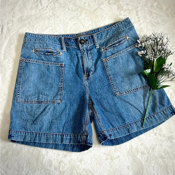 Ralph Lauren Vintage 90's Y2K Denim Shorts - Size 8 - Picture 1 of 11